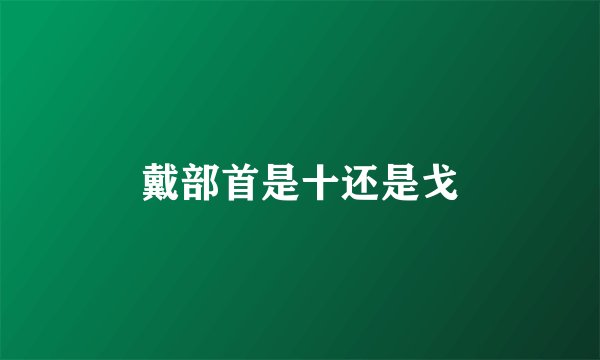 戴部首是十还是戈