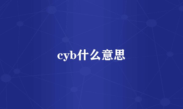 cyb什么意思