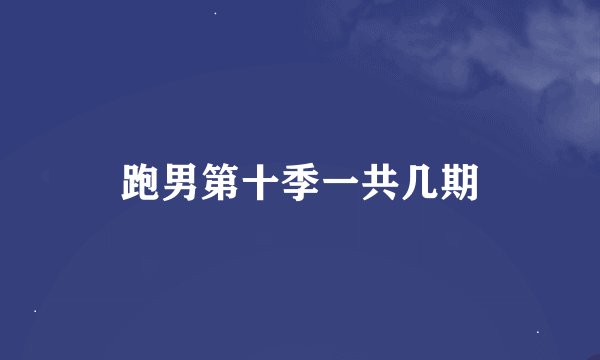 跑男第十季一共几期