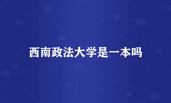 西南政法大学是一本吗