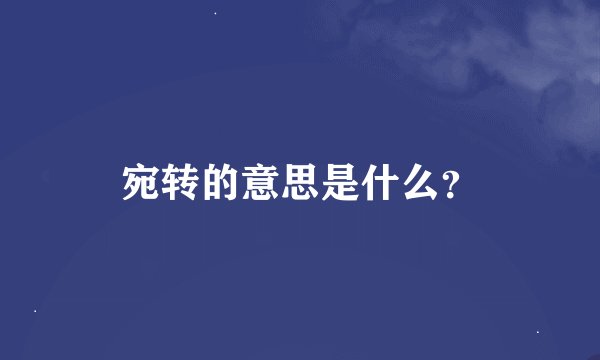 宛转的意思是什么？