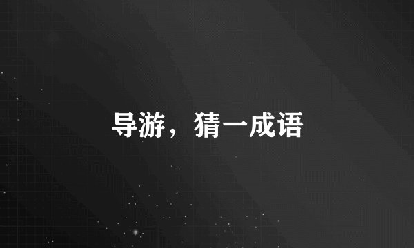 导游，猜一成语