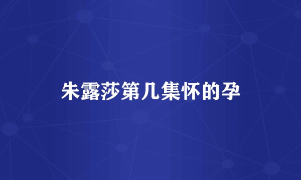 朱露莎第几集怀的孕