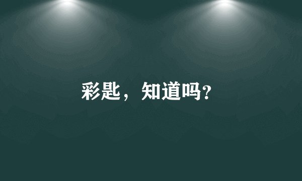 彩匙，知道吗？