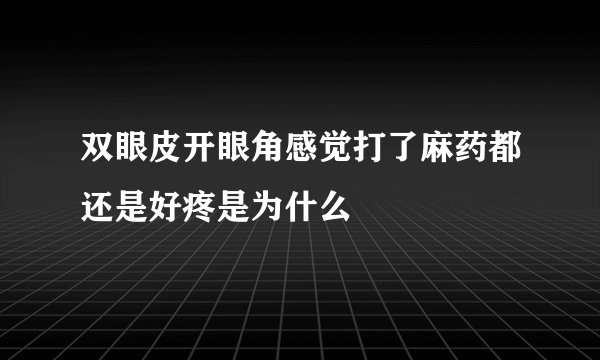 双眼皮开眼角感觉打了麻药都还是好疼是为什么