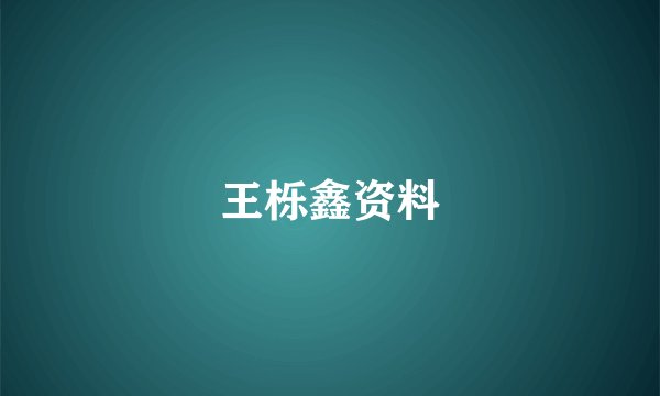 王栎鑫资料