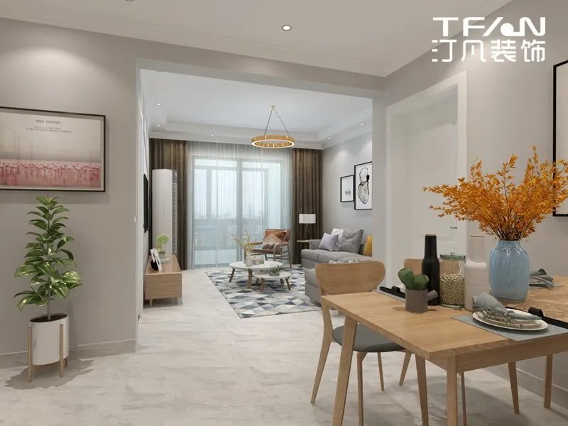 汀凡装饰作品|熔安家园 90平米现代风格案例项目名称：融安家...