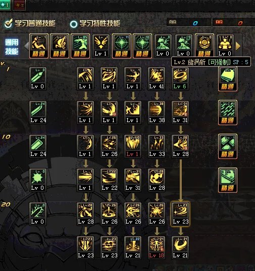 DNF平民黑暗武士的加点分享和技能排列心得