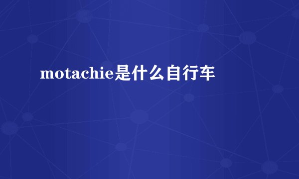 motachie是什么自行车