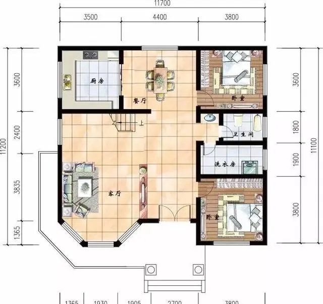 农村三层半小别墅设计图图片