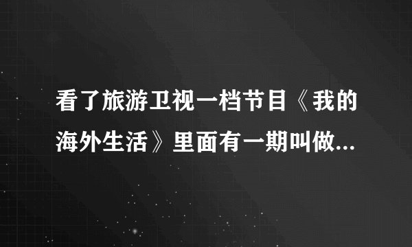 看了旅游卫视一档节目《我的海外生活》里面有一期叫做樱花的颜色，其中有一首日文歌，哪位清楚歌名是什么
