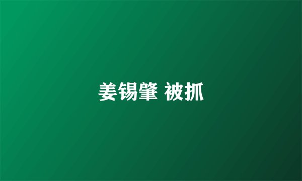 姜锡肇 被抓