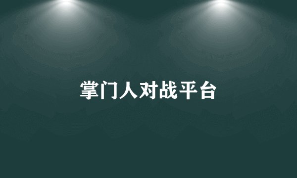 掌门人对战平台