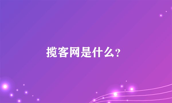 揽客网是什么?