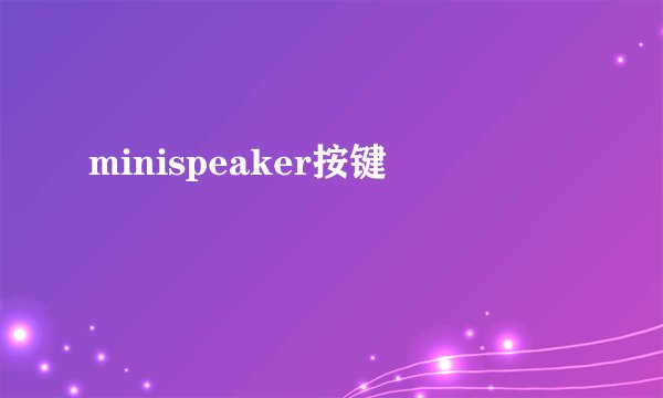 minispeaker按键