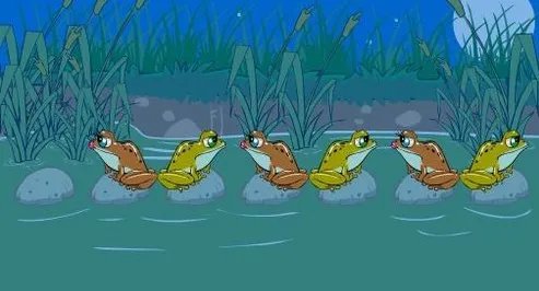 智力游戏小青蛙过河答案是什么?