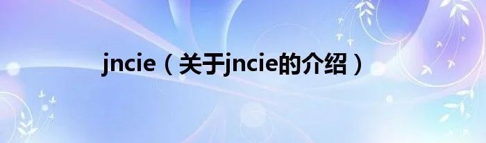 jncie（关于jncie的介绍）