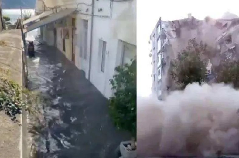 爱琴海地震母亲摇晃中紧护孩子，当地的地震造成了多大的损失？