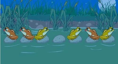 智力游戏小青蛙过河答案是什么?