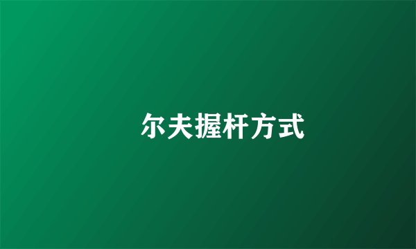 髙尔夫握杆方式
