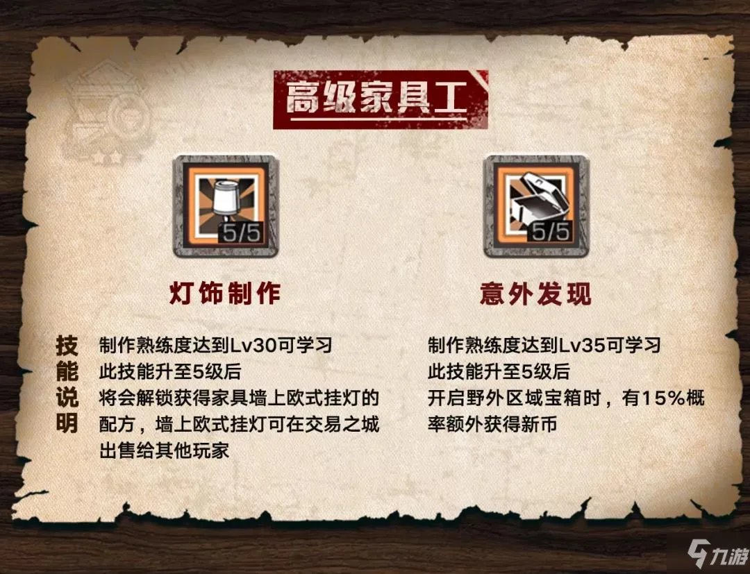 明日之后高级家具工技能加点选择图文教程