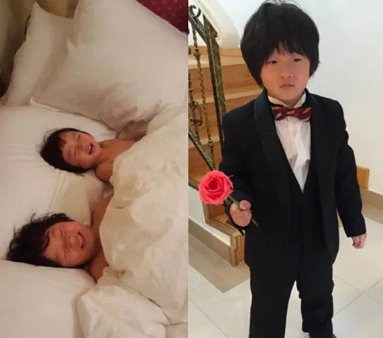 胖轩弟弟被窝合影照萌化众人 网友忍不住打趣：都萌的犯规了