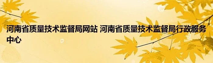 河南省质量技术监督局网站 河南省质量技术监督局行政服务中心