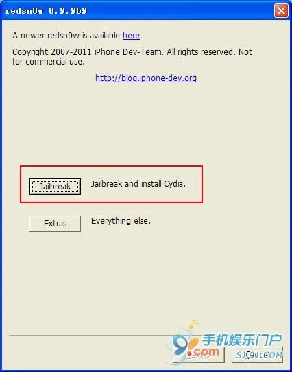 最新5.0.1红雪0.9.9b9不完美越狱教程