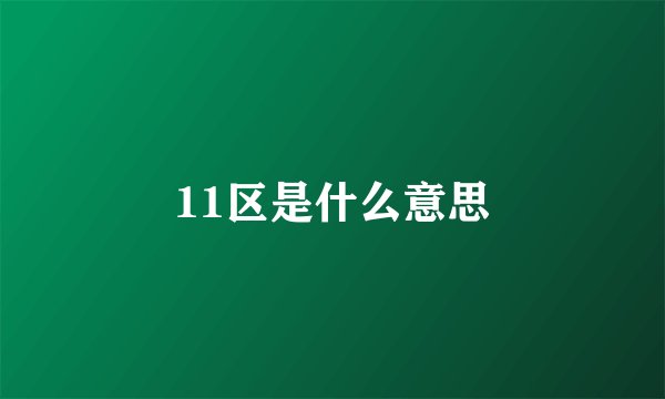 11区是什么意思