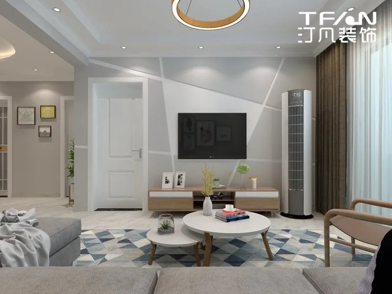 汀凡装饰作品|熔安家园 90平米现代风格案例项目名称：融安家...