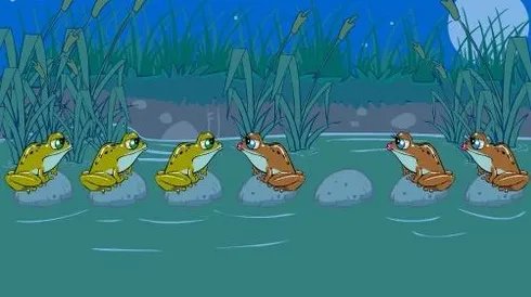 智力游戏小青蛙过河答案是什么?