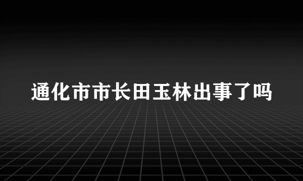 通化市市长田玉林出事了吗