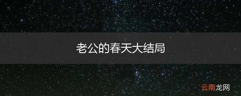 老公的春天大结局