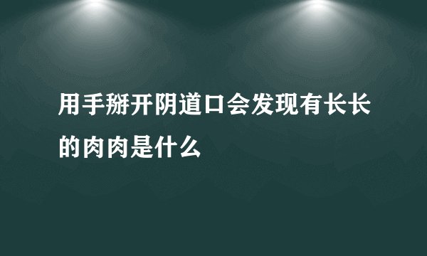 用手掰开阴道口会发现有长长的肉肉是什么