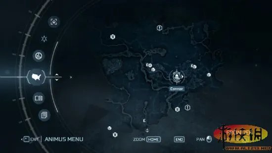 《刺客信条3》地区完整地图和详细狩猎地图分享