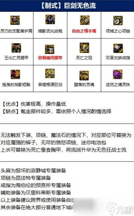 《dnf》110级女鬼剑装备搭配 110版本女鬼剑毕业套装选择推荐