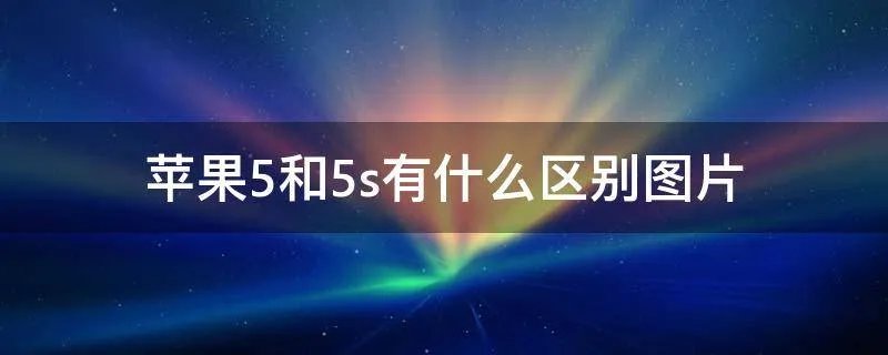 苹果5和5s有什么区别图片