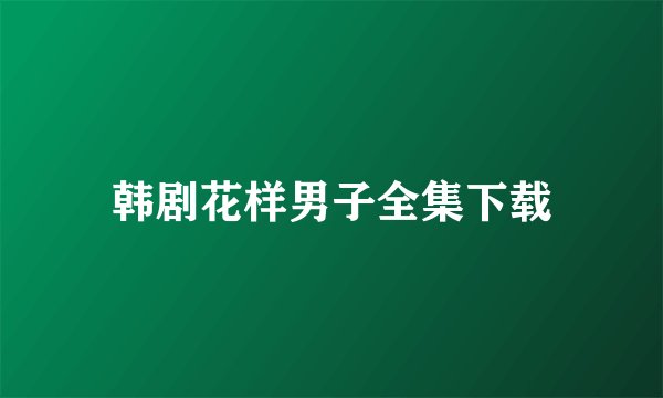 韩剧花样男子全集下载
