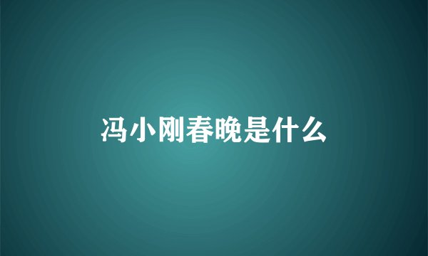 冯小刚春晚是什么