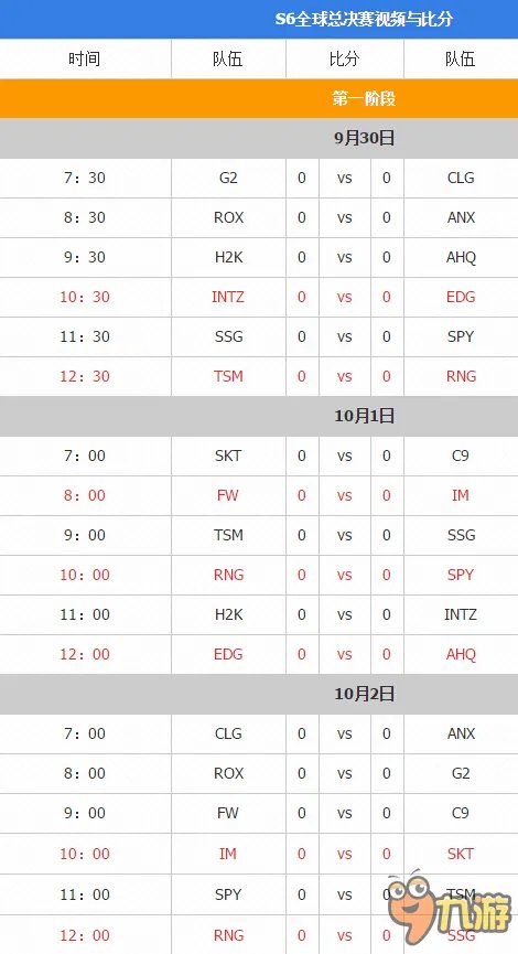lol世界总决赛S6赛季直播视频地址 英雄联盟直播地址