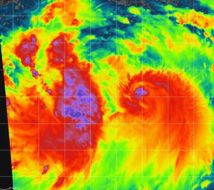 九号台风最新路径实时发布系统云图 台风美莎克高清卫星云图更新