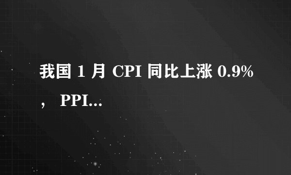 我国 1 月 CPI 同比上涨 0.9%， PPI 同比上涨 9.1%，这一数据说明了什么？