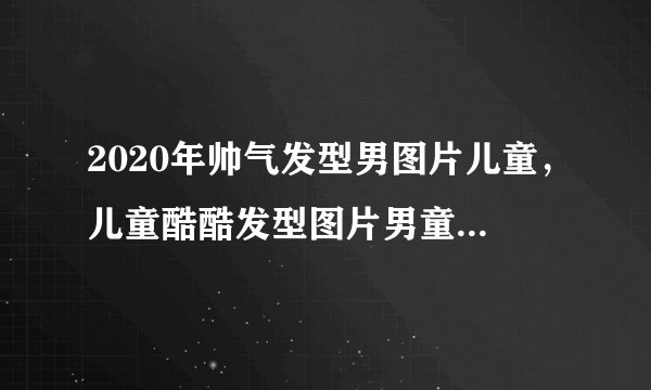 2020年帅气发型男图片儿童，儿童酷酷发型图片男童2020