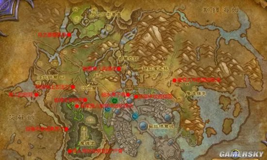 魔兽世界7.0苏拉玛声望与任务大型指南 苏拉玛地图重要任务地点图示