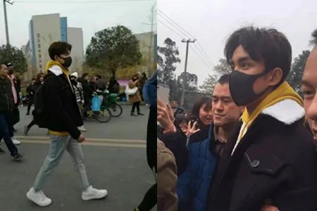 吴磊低调现身成都 超高人气引发围观