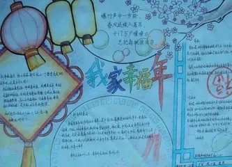春节手抄报简单又漂亮猪年