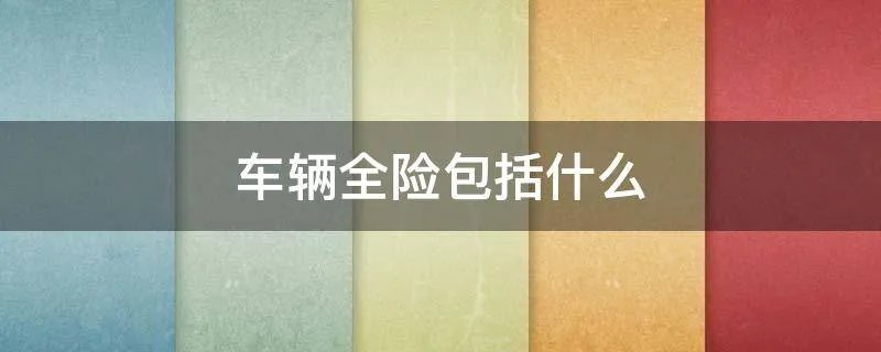 车辆全险包括什么