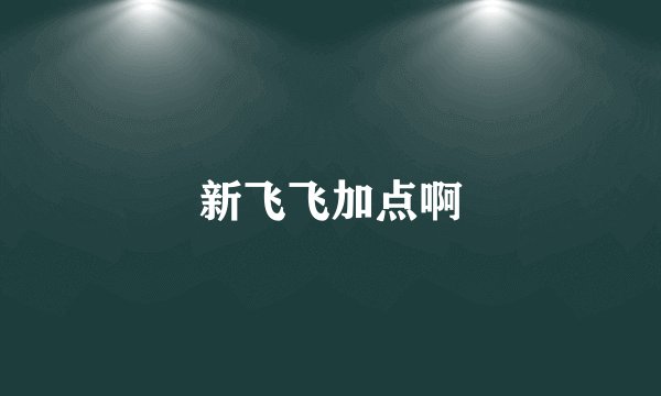 新飞飞加点啊