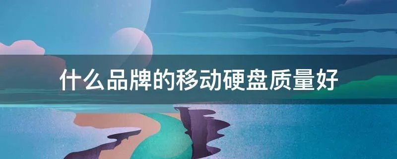 什么品牌的移动硬盘质量好