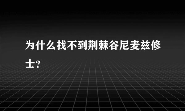 为什么找不到荆棘谷尼麦兹修士？